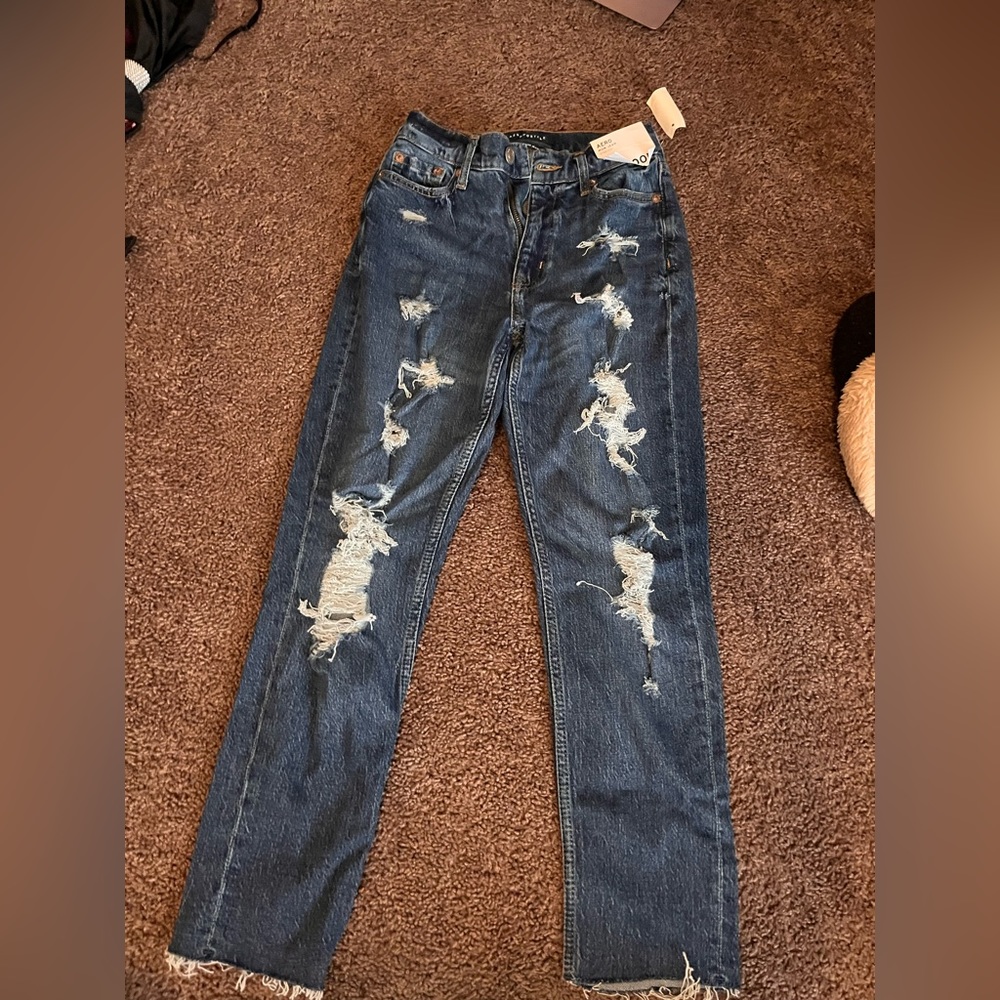 dark wash mom jeans